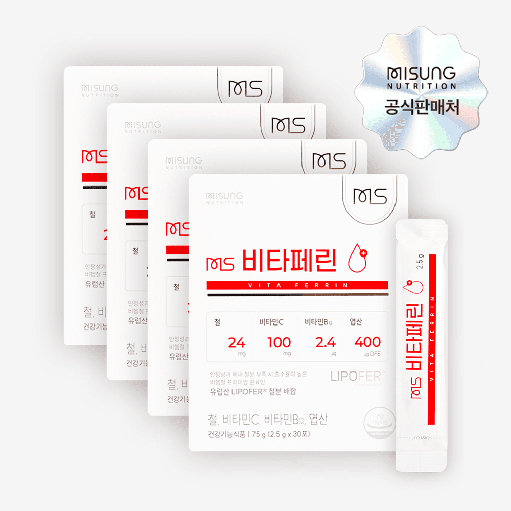 미성뉴트리션 비타페린 비헴철 철분영양제 30포, 1개