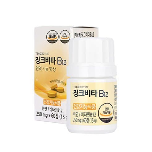 테코자임 징크비타B12 250mg x 60정, 1개