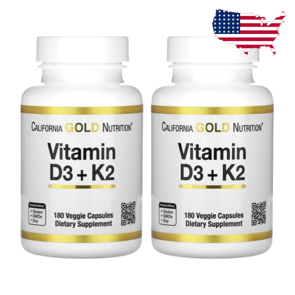 캘리포니아골드 CGN 비타민 D3 K2 MK7 180캡슐, 1개