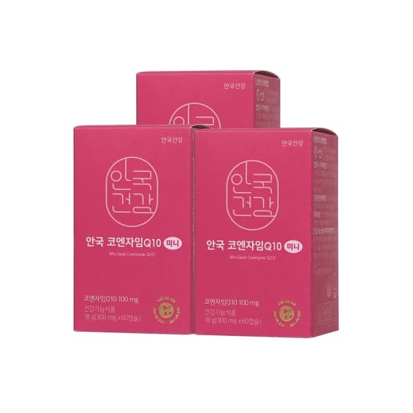 [안국건강] 코엔자임Q10 미니 60캡슐 3박스 (6개월분) 코큐텐