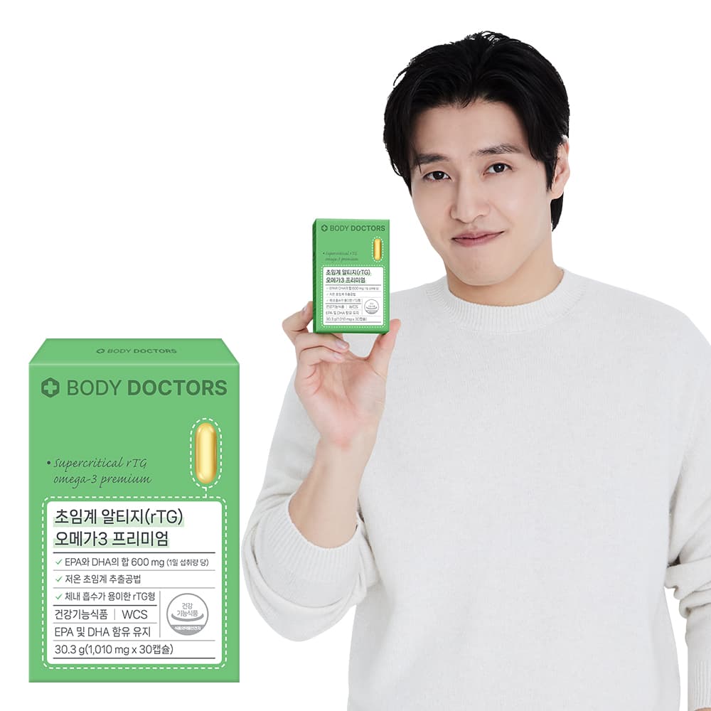 바디닥터스 초임계 알티지 오메가3 프리미엄 1010mg x 30캡슐, 6개