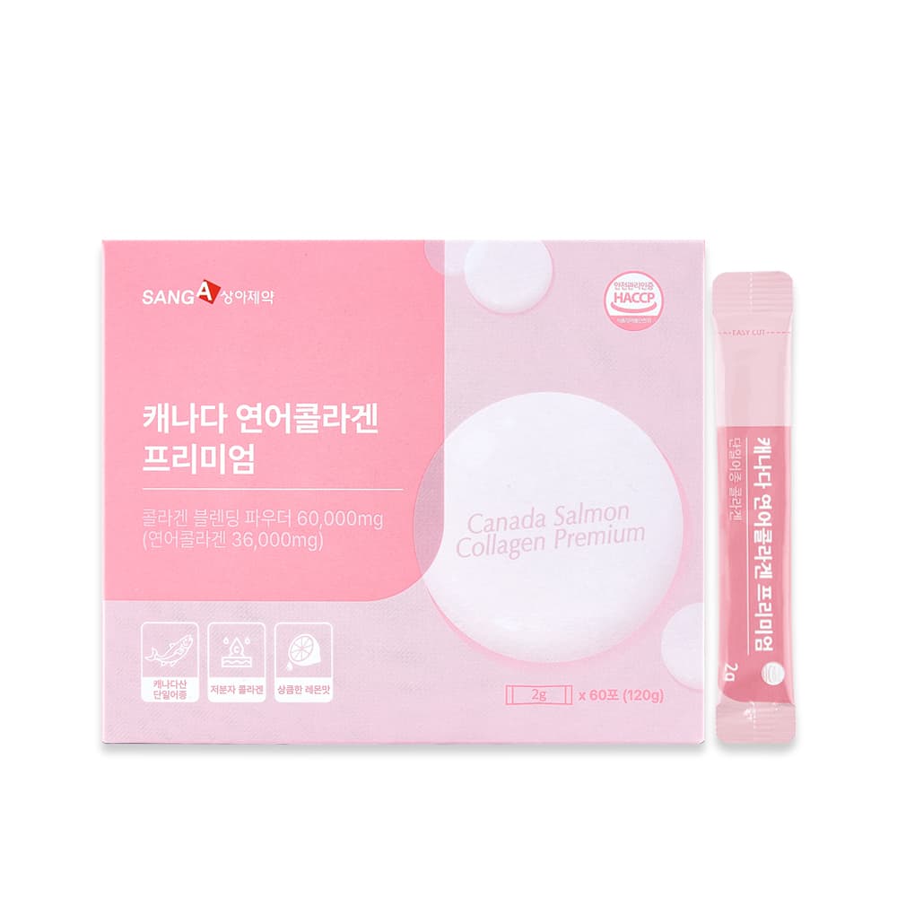 상아제약 캐나다 연어콜라겐 프리미엄 2g x 60포, 1개
