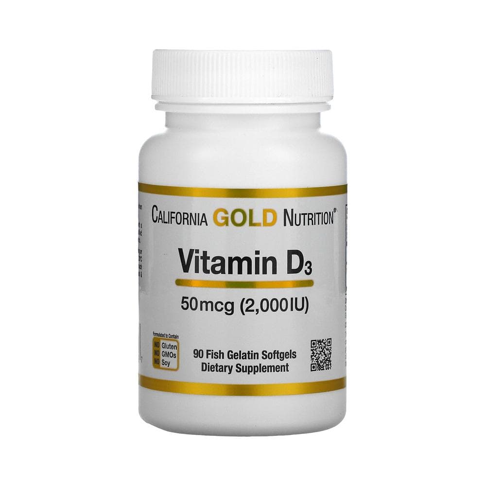 캘리포니아골드뉴트리션 비타민D3 2000IU 90캡슐, 3개