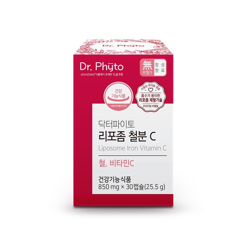 닥터파이토 리포좀 철분C 850mg x 30캡슐, 4개