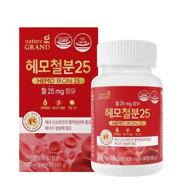 네이처그랜드 헤모 철분 90정, 1개