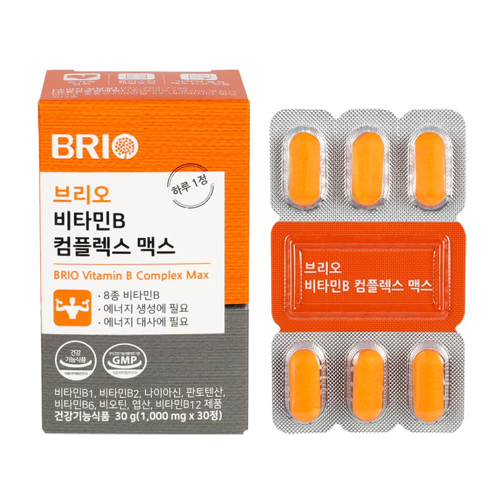 브리오 비타민B 컴플렉스 맥스 1000mg x 30정, 1개