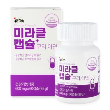 인산죽염 미라클 캡슐+ 600mg x 60캡슐, 1개