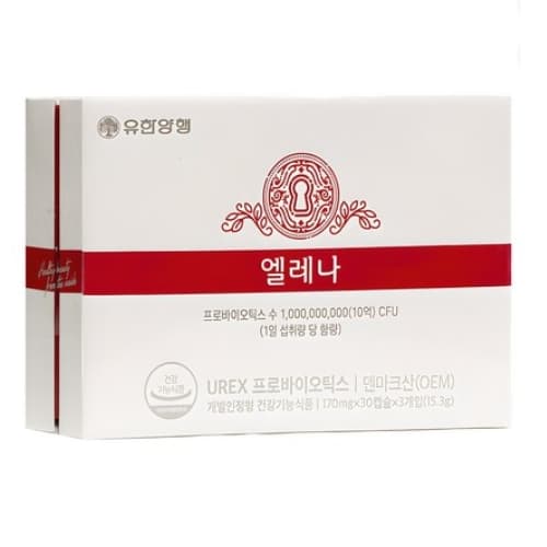 유한양행 엘레나 UREX 프로바이오틱스 질유산균 170mg x 90캡슐, 1개