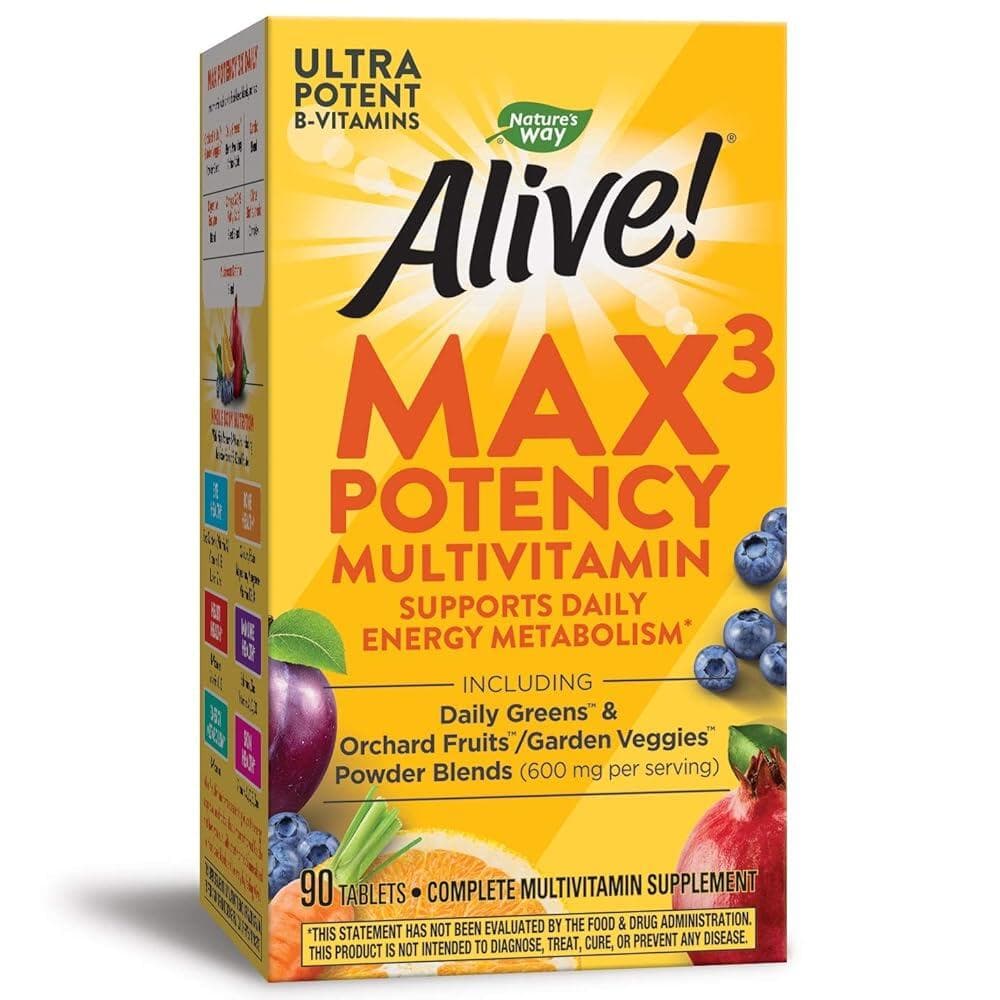 Nature’s Way 네이처스웨이 얼라이브 맥스 포텐시 데일리 멀티비타민 90 태블릿 멀티비타민 종합비타민  1개