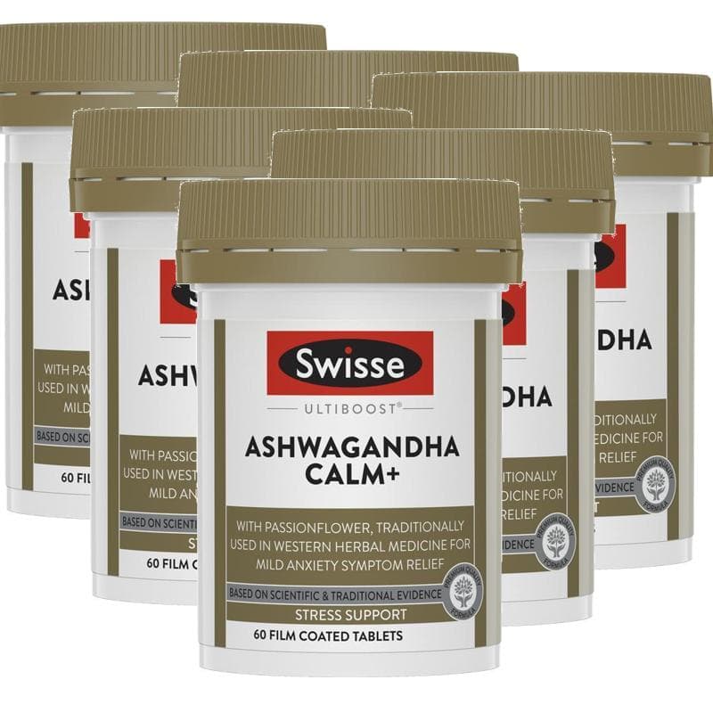 스위스 아슈와간다 캄 플러스 구연산마그네슘 패션플라워 Swisse Ashwagandha Calm+  6개  60정
