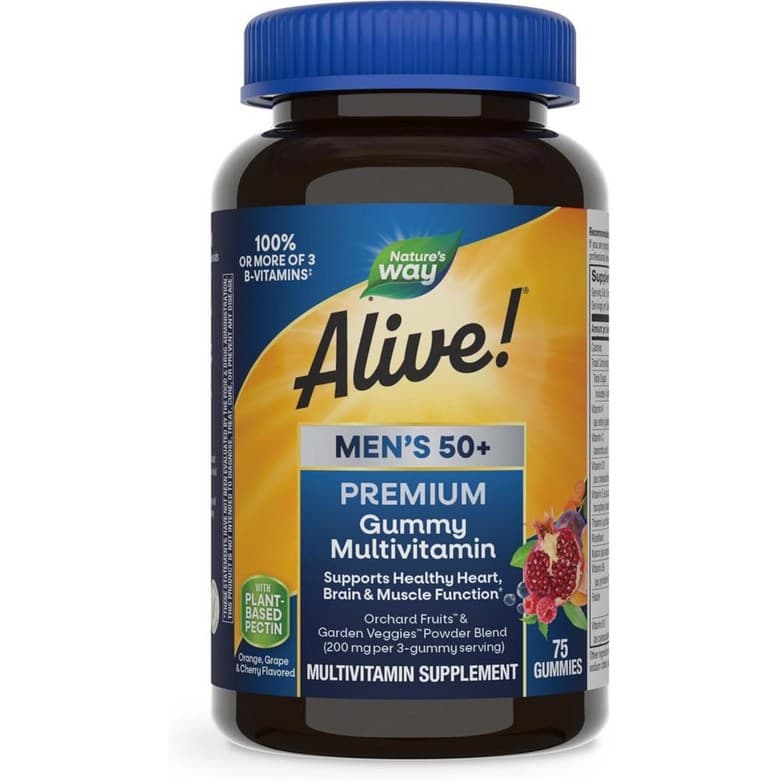 네이처스웨이 얼라이브! 맨 남성용 50+ 프리미엄 멀티비타민 구미 75정  1개