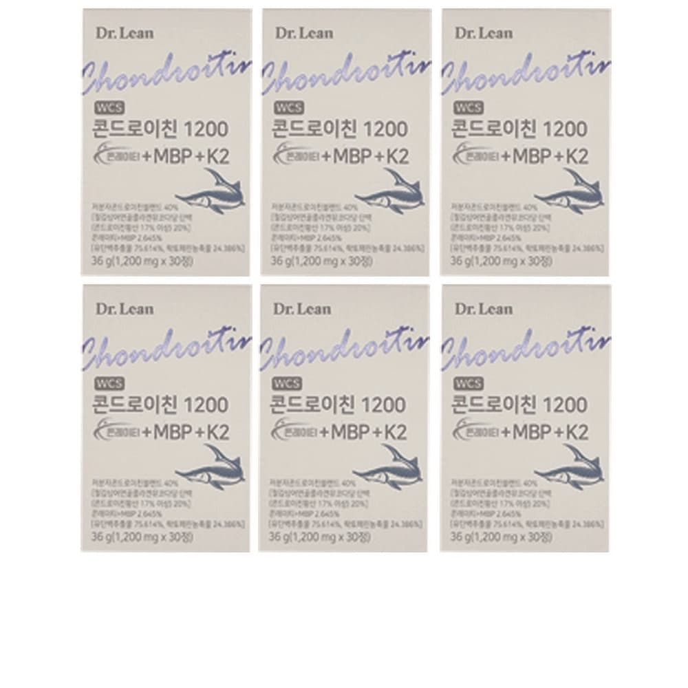 Dr.Lean 닥터린 콘드로이친 1200 콘레이티+MBP K2  30정  6개