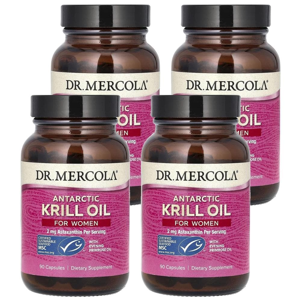 닥터 머콜라 안타틱 크릴 오일 포 우먼 Dr. Mercola Antarctic Krill Oil for Women 90정  4개