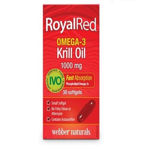 Webber Naturals 크릴오일 영양제 RoyalRed Omega-3 Krill Oil Extra Strength 1000mg 30정  1개