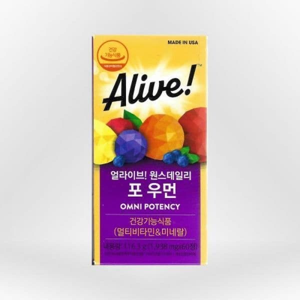 네츄럴라이프얼라이브 얼라이브 원스데일리 포 우먼 60정 1개 599600