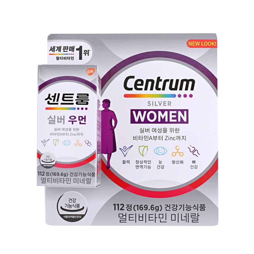 센트룸 실버 멀티비타민112정포 우먼  2개  60정
