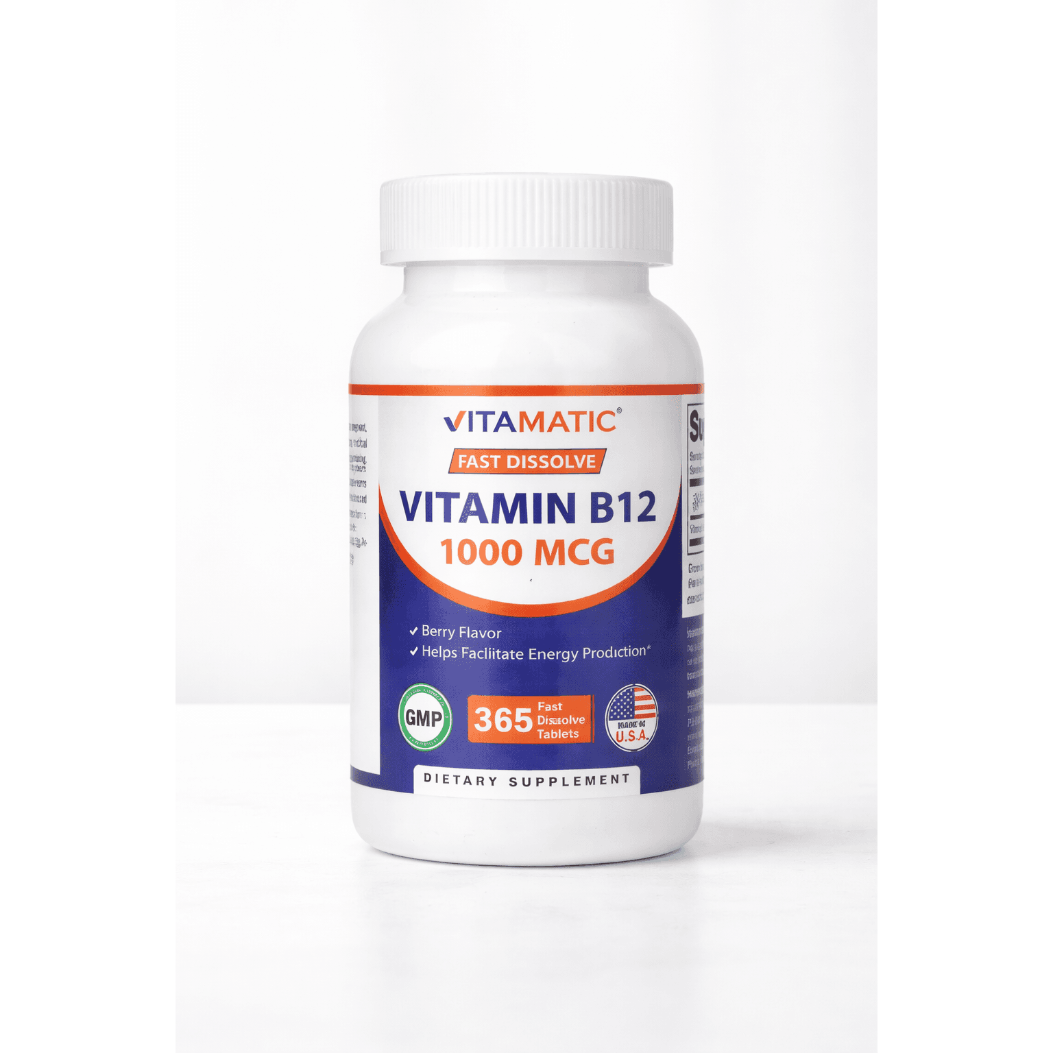 Vitamatic 비타민 B12 베리맛 1 000mcg 고함량 빠른 용해 비타매틱  1개  365정