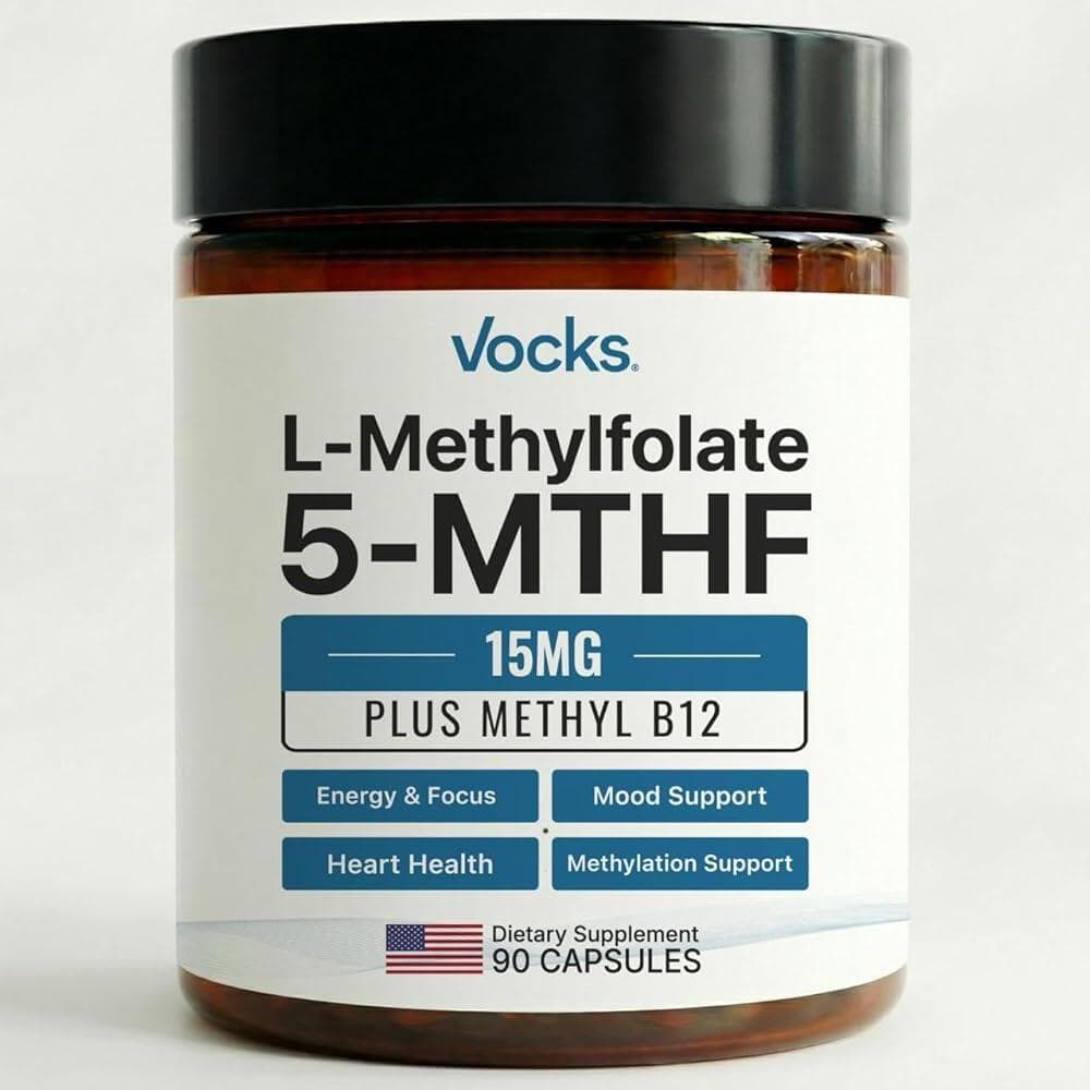 Vocks 복스 L-메틸엽산 15mg 5-MTHF 메틸 B12 90캡슐 활성 엽산 비타민B9 건강보조식품