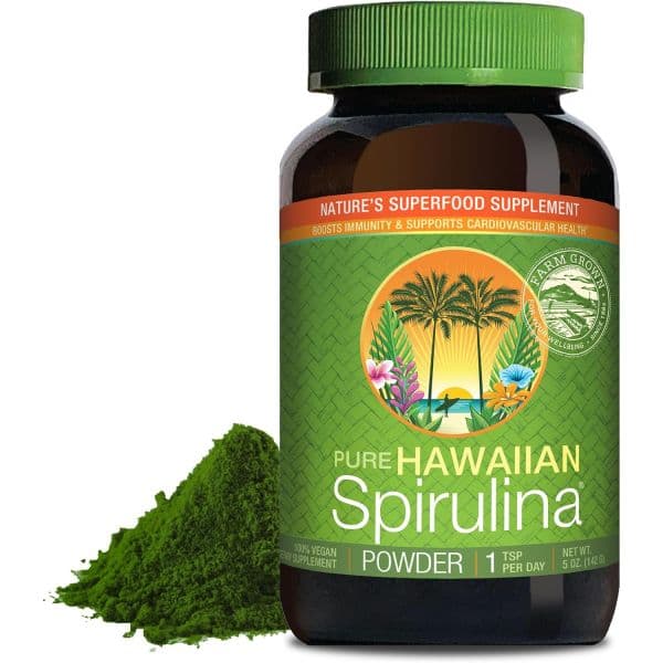 뉴트렉스 하와이 퓨어 하와이안 스피룰리나 파우더 비건 에너지 5온스  5 Ounce (Pack of 1)