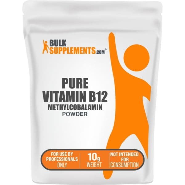 BulkSupplements 벌크서플리먼트 비타민 B12 메틸코발라민 10g 파우더 건강유지 영양제  BulkSupplements 0.35 Ounce (Pa  1개