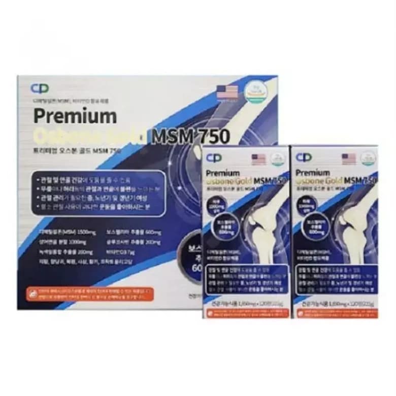 코스모팜 프리미엄오스본골드MSM750 글루코사민 식이유황 240정 1박스  1개