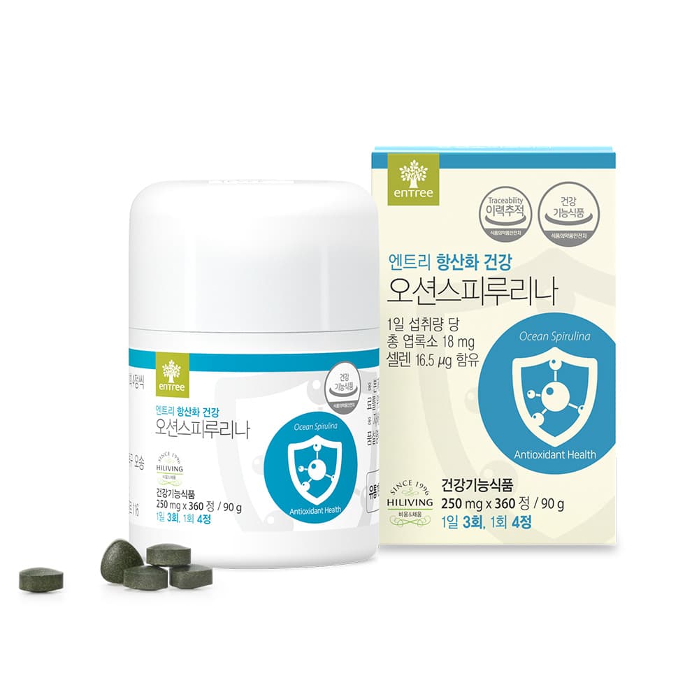 [하이리빙몰] 오션스피루리나 엔트리 면역력 개선  1개  360정