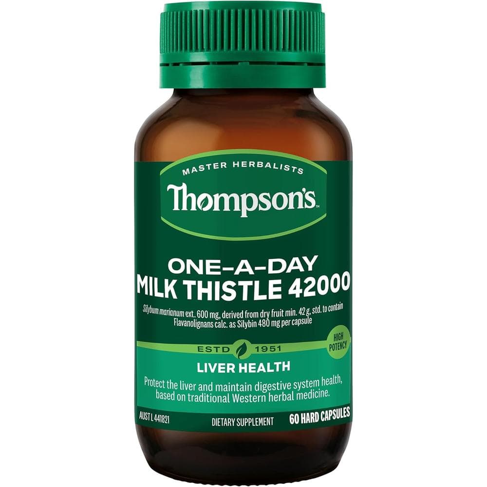 호주 톰슨 Thompson’s Milk Thistle 원어데이 밀크씨슬 42 000mg 캡슐  3개  60정