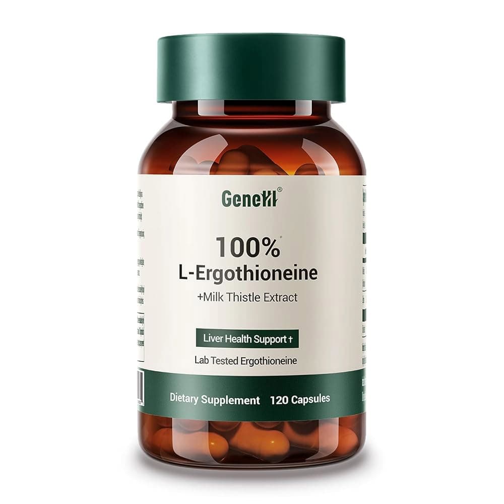GENIII 임상 연구 중인 L 에르고티오네인 밀크 시슬 보충제 u2013 세포 및 간 지원 30mg 9 초순수 비 O 60 카운트  L thioneine  90 Count (Pa