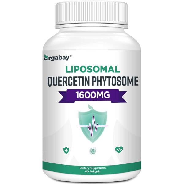 리포좀 퀘르세틴 파이토좀 1600mg 브로멜라인 200mg 아연 30mg 비타민C 강황 40mg 흡수율  1개  60 Count (Pack of 1)  120정