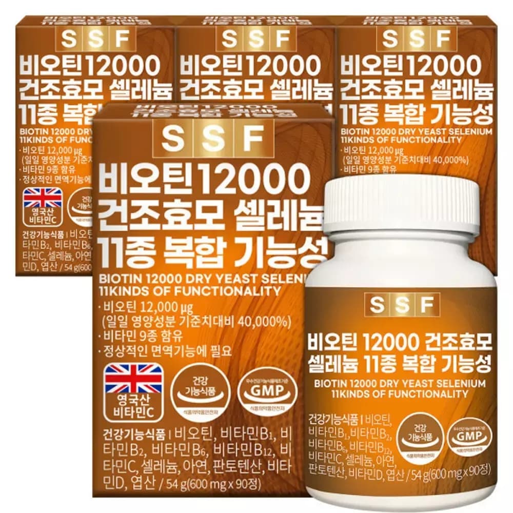 무부형제 비오틴 12000 12개월분 (360정) 건조효모 셀렌 비타민B  1개  360정