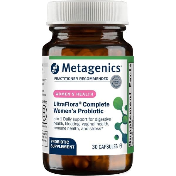 Metagenics UltraFlora Complete Women’s Probiotic - Shelf-Stable 5-in-1 Multi-Benefit Formula for D
