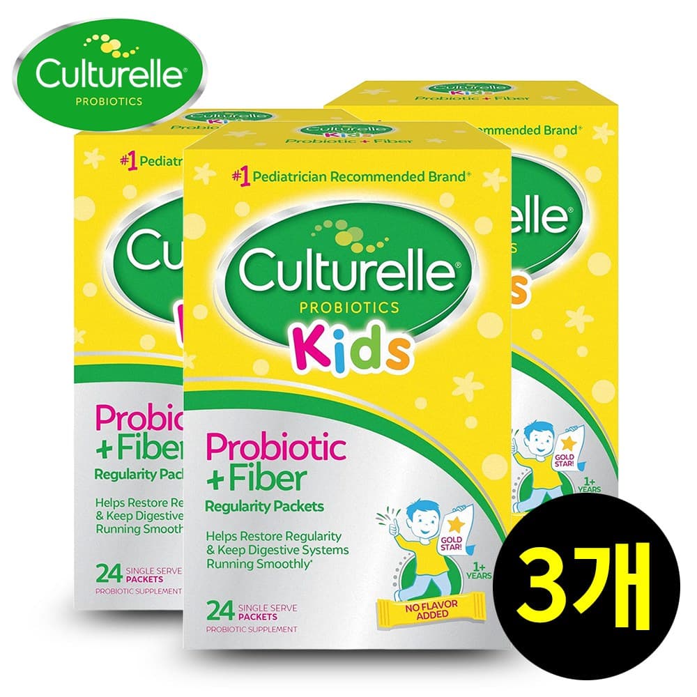 Culturelle 프로바이오틱 + 섬유소 레귤러리티 팩 만 1세 이상 24회분 개별 포장  3개