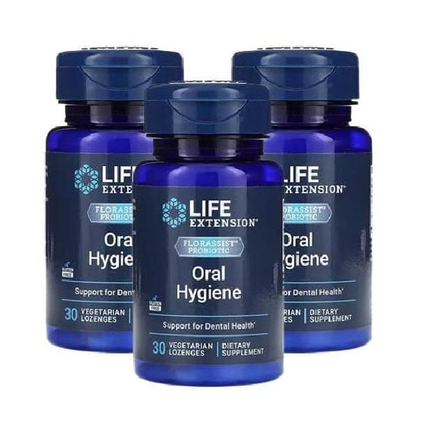 (2+1) 라이프 익스텐션 구강유산균 Oral Hygiene 베지 사탕 정제 30정 3병  3개