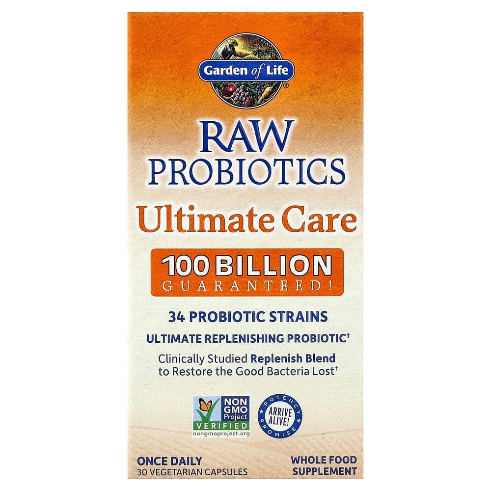 Garden of Life Raw Probiotics Ultimate Care 가든오브라이프 로우 프로바이오틱스 얼티밋 케어 30캡슐  1개  30정
