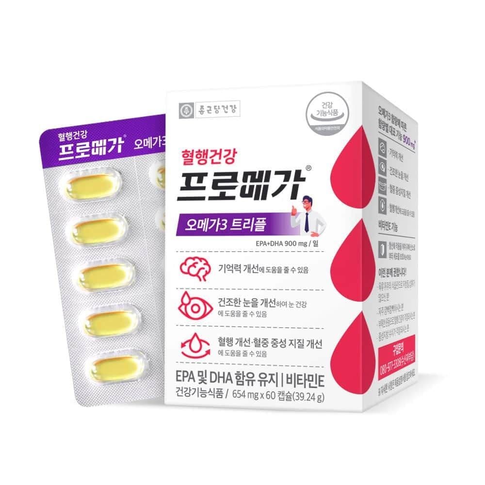 종근당건강 프로메가 알티지 오메가3 트리플 60캡슐