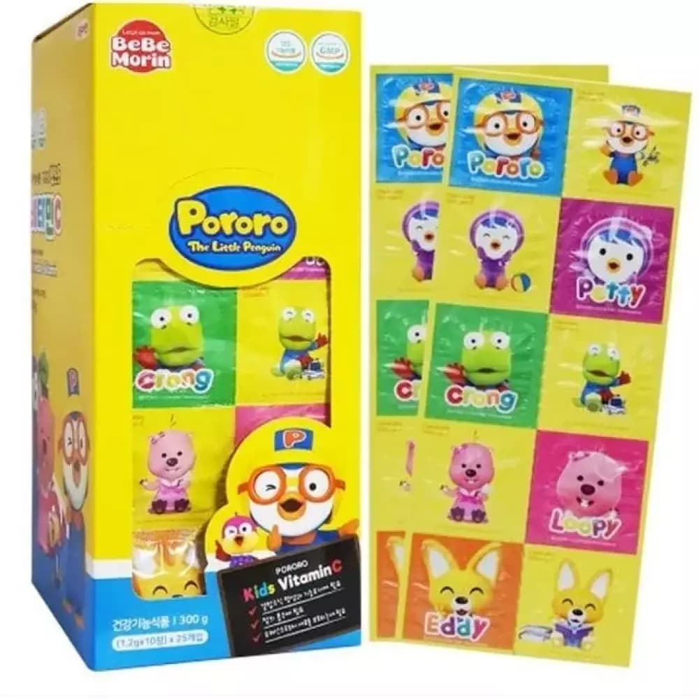 유로메디 뽀롱뽀롱뽀로로 비타민C 250정 유아 어린이 츄어블 사탕  1개