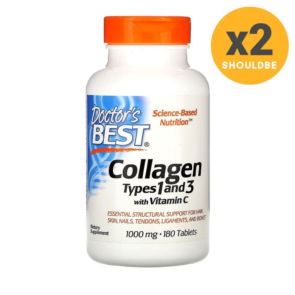 Doctor’s Best Collagen Types1/3 닥터스베스트 콜라겐 타입1/3 펩탄 비타민C 180정 2통  2개
