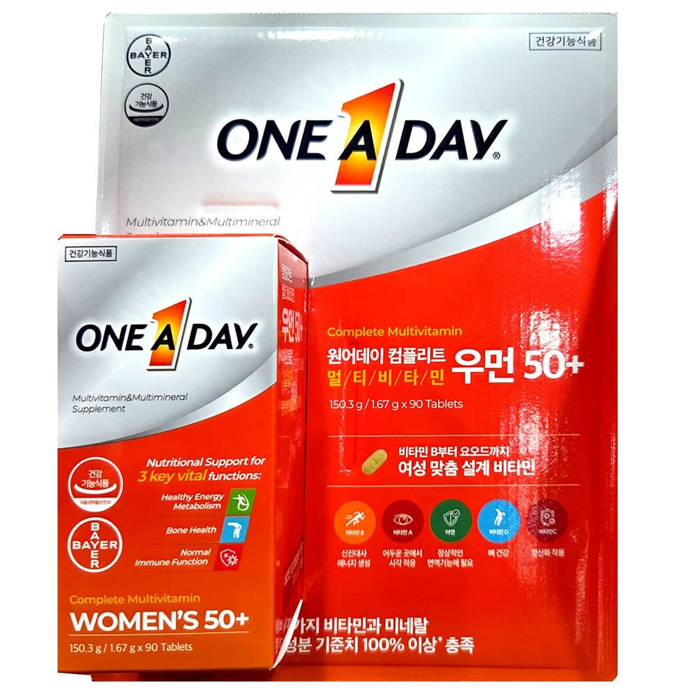 바이엘 원어데이 컴플리트 우먼50+ 멀티비타민  1개  90회분