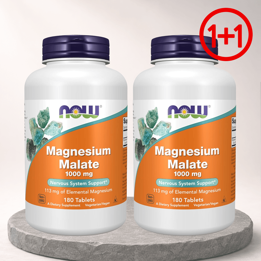 나우푸드 말산 마그네슘 말레이트 사과산 1000mg 타블렛 180정 2개