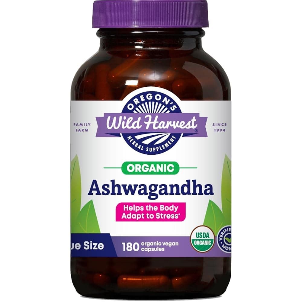 아쉬와간다 비-GMO 허브 보충제 180카운트  1개  180회분