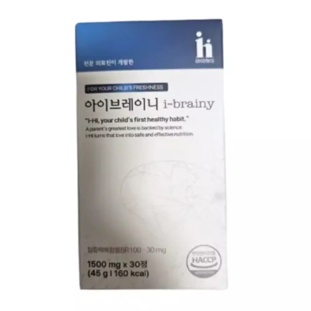 아이브레이니 i-brainy 집중력 복합물 BR100 수험생 청소년 두뇌 영양제 30정 X 4개  1개