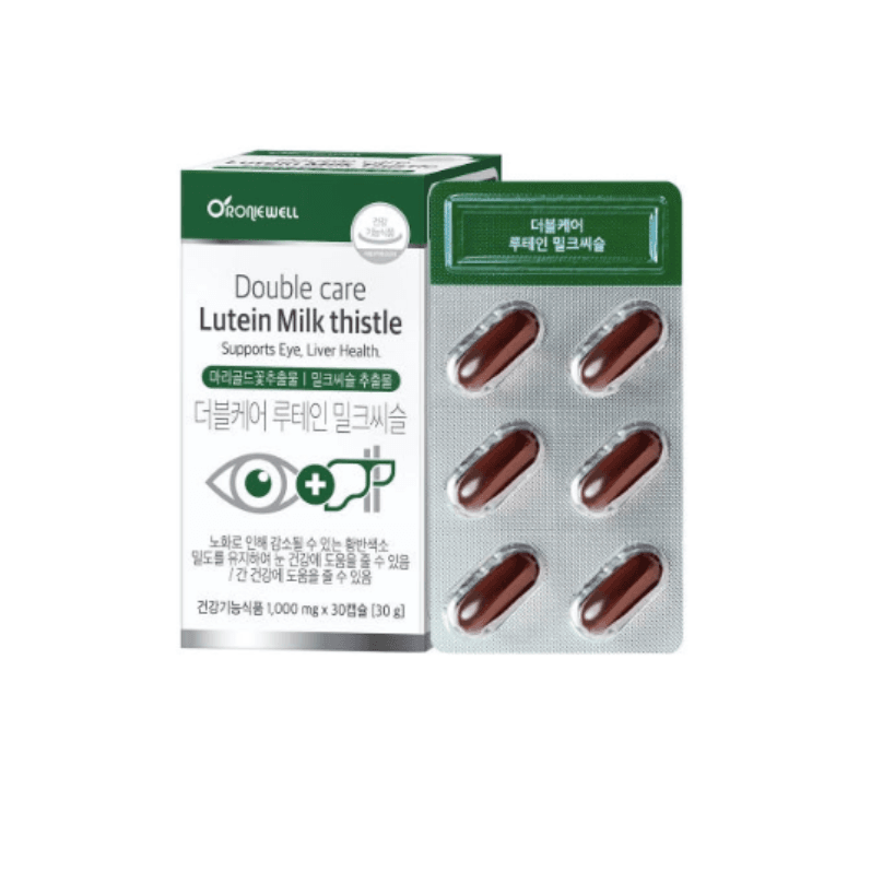 로니웰 더블케어 루테인 밀크씨슬 30캡슐 x 6개 6개월분  180정  1개