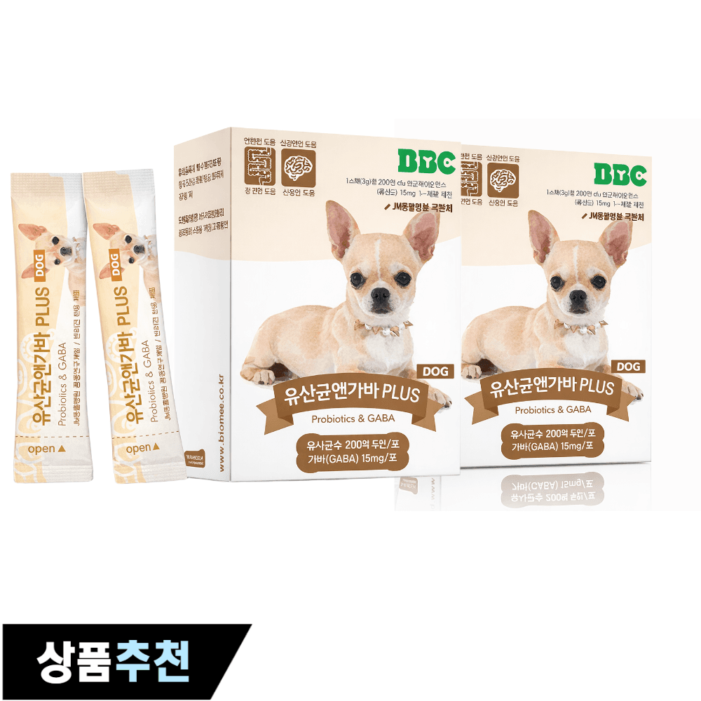 BBC 강아지 유산균앤가바 PLUS 영양제  2개  소화+장건강  30회분