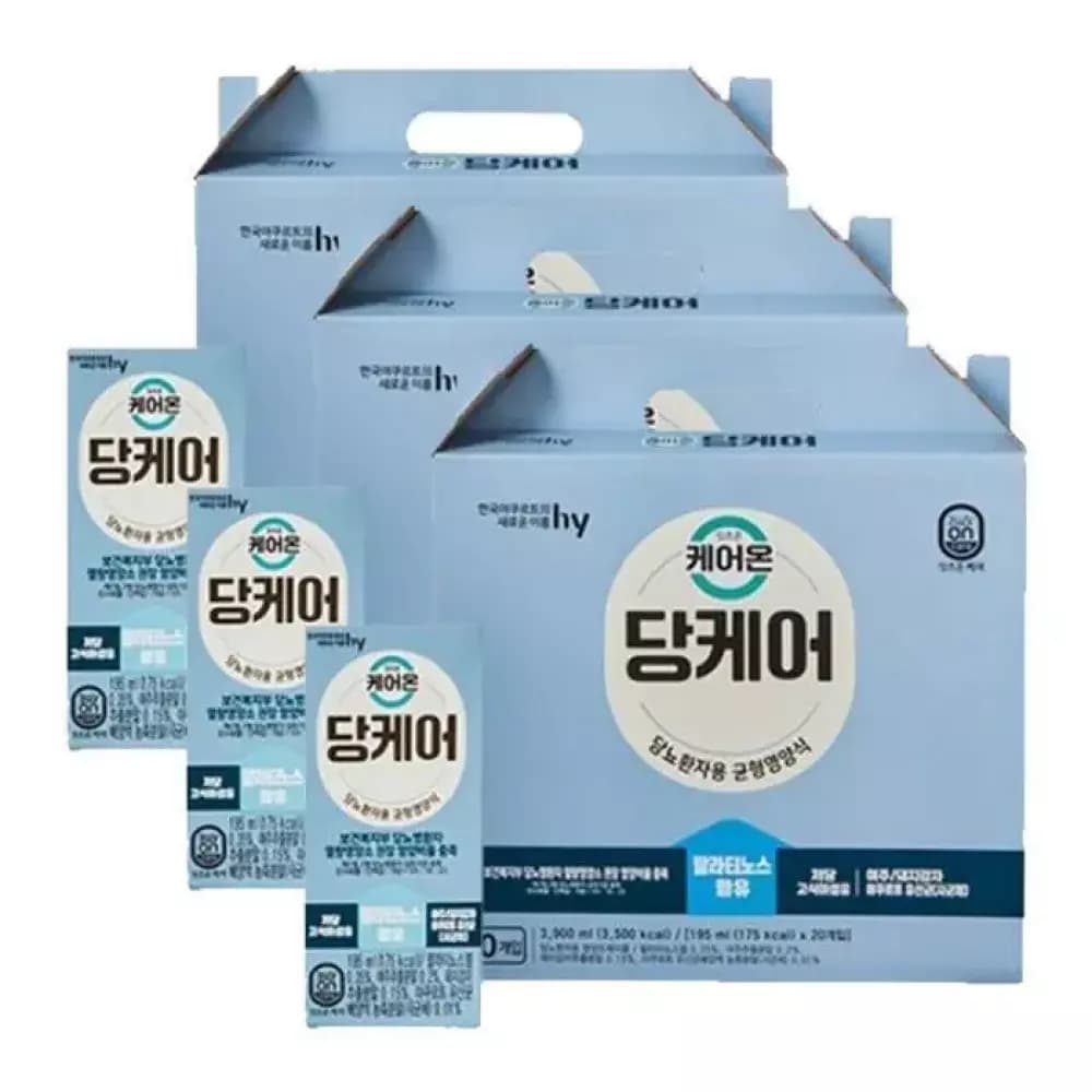 HY 잇츠온 케어온 당케어 195mlX20개입X3박스  1개  195ml