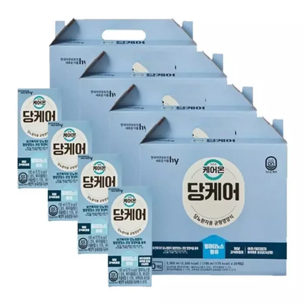 HY 잇츠온 케어온 당케어 195mlX20개입X4박스  1개  195ml