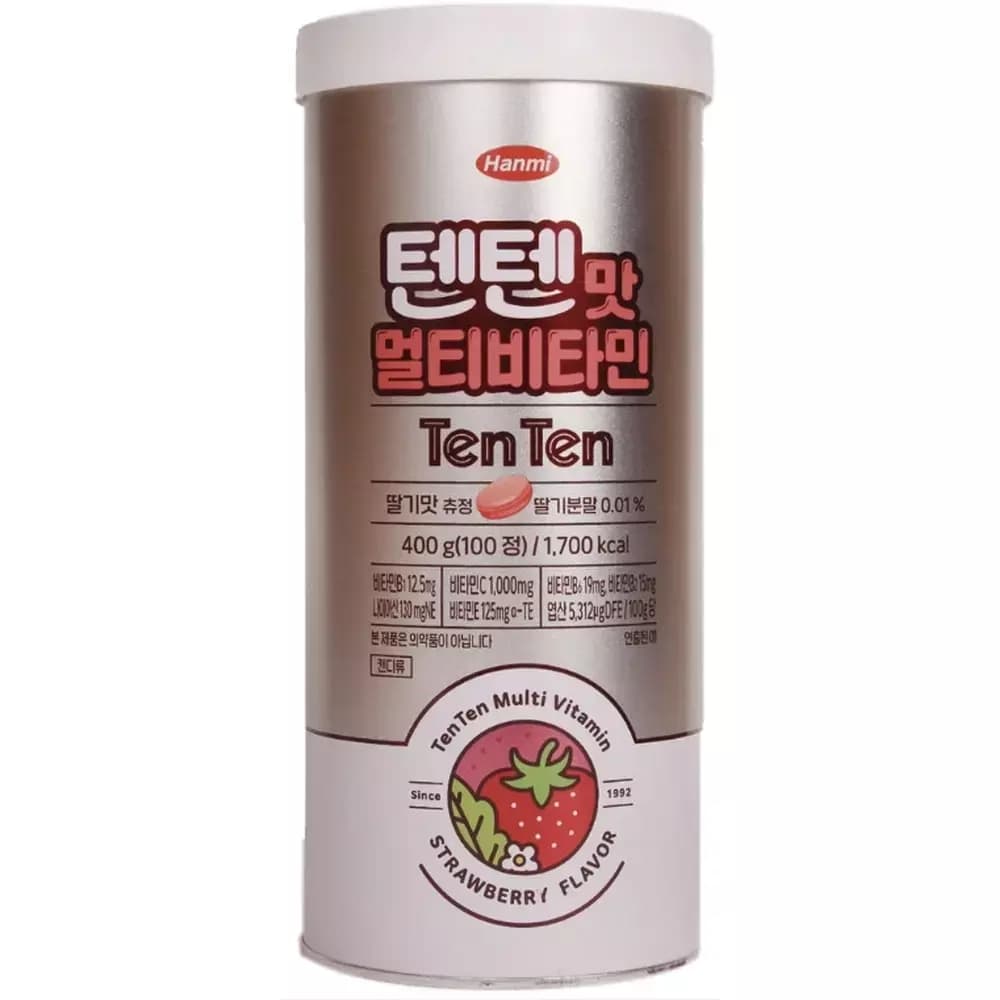 한미 텐텐 멀티비타민 어린이 비타민 초등학생 유치원생 텡텡 탠탠 성장기 유아 100정 MJ  1개