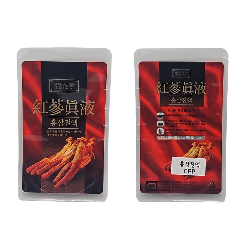 홍삼진액 한약 스탠딩 파우치 한약파우치 한약봉지 한약팩 100장 1개  1세트