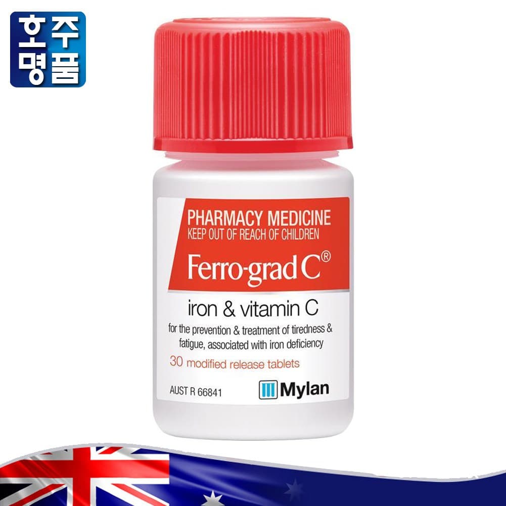 호주 명품 페로 그라드 C 임산부 산모 고강도 철분 325mg 비타민 C 복합 영양제 30정  1개