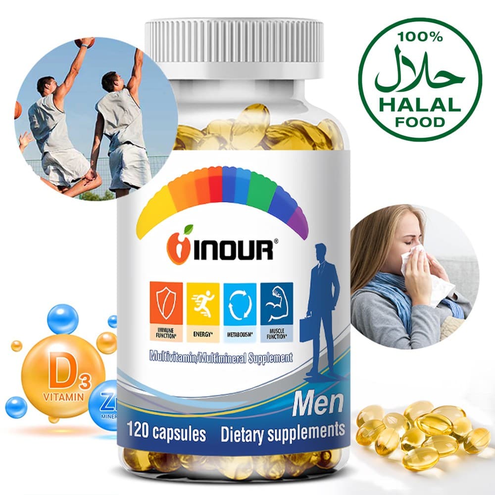 종합 비타민 미네랄 고함량 피로 회복 에너지 증진 - 비유전자변형 글루텐프리 - 60/120캡슐  1개  60정