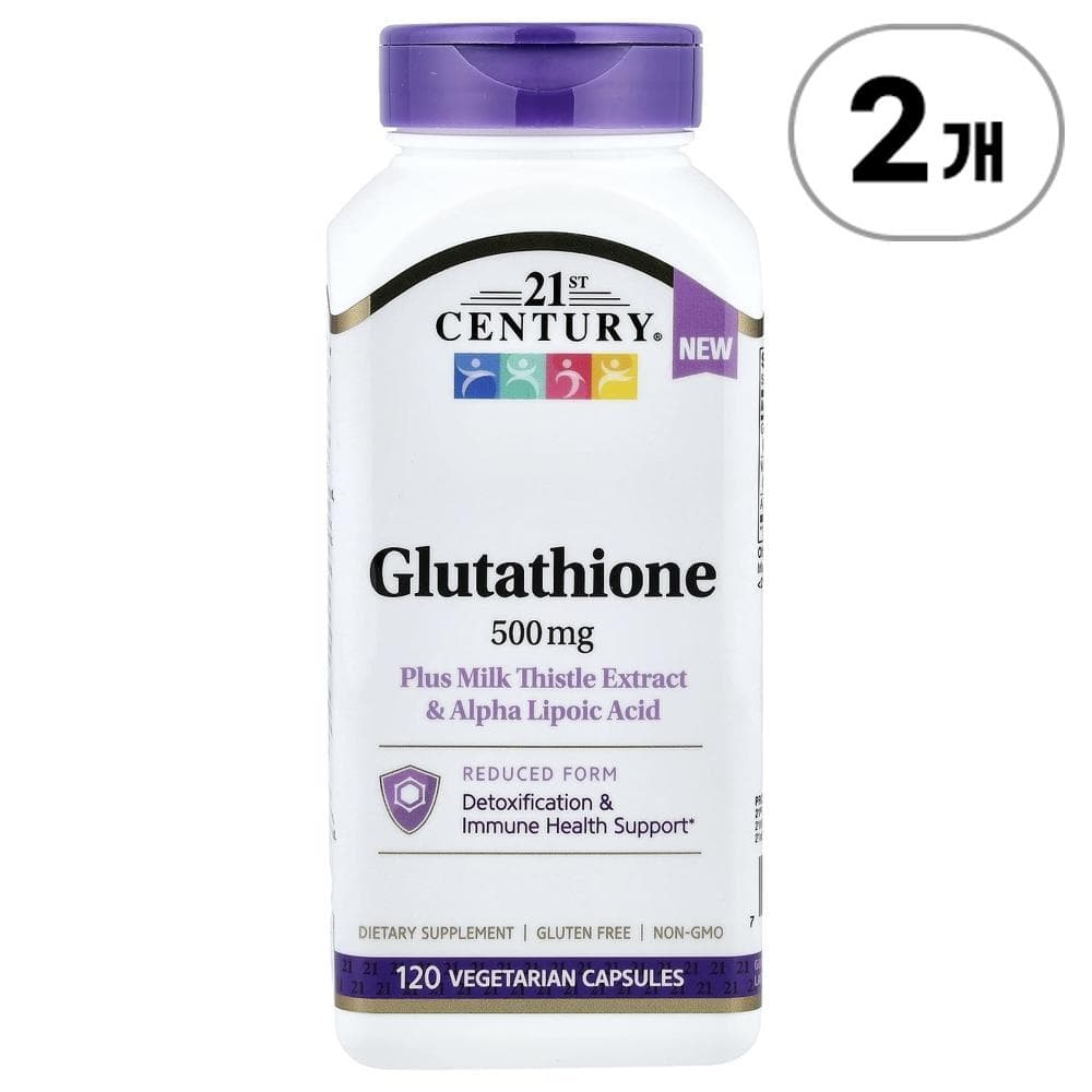 21세기 센추리 글루타치온 플러스 밀크씨슬 &amp; 알파리포산 21st Century Glutathione Plus Milk Thistle 120정  2개